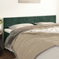 Cabeceira de cama 2 pcs veludo 80x5x78/88 cm verde-escuro