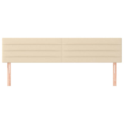 Cabeceira de cama 2 pcs tecido 90x5x78/88 cm creme