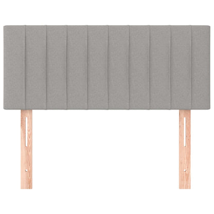 Cabeceira de cama tecido 80x5x78/88 cm cinzento-claro
