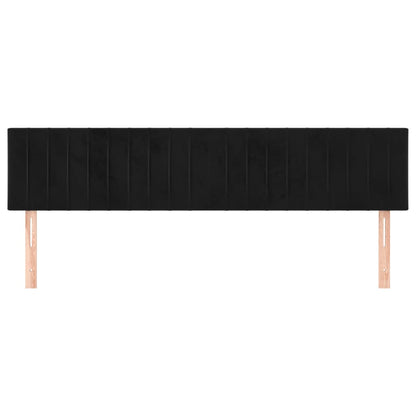 Cabeceira de cama 2 pcs veludo 80x5x78/88 cm preto