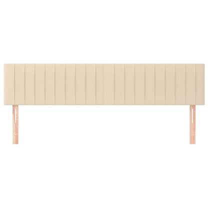 Cabeceira de cama 2 pcs tecido 90x5x78/88 cm creme