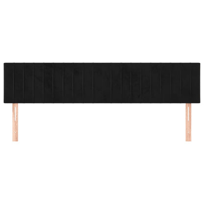 Cabeceira de cama 2 pcs veludo 90x5x78/88 cm preto