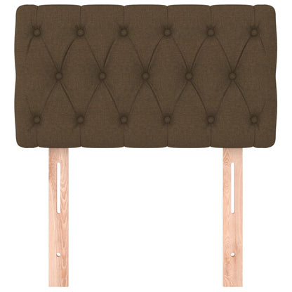 Cabeceira de cama tecido 80x7x78/88 cm castanho