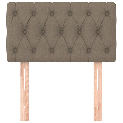 Cabeceira de cama tecido 80x7x78/88 cm cinzento-acastanhado