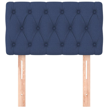 Cabeceira de cama tecido 80x7x78/88 cm azul