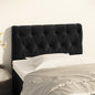Cabeceira de cama veludo 80x7x78/88 cm preto