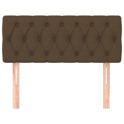 Cabeceira de cama tecido 100x7x78/88 cm castanho-escuro
