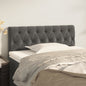 Cabeceira de cama veludo 100x7x78/88 cm cinzento-escuro