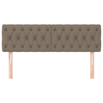 Cabeceira cama 2 pcs tecido 72x7x78/88 cm cinzento-acastanhado