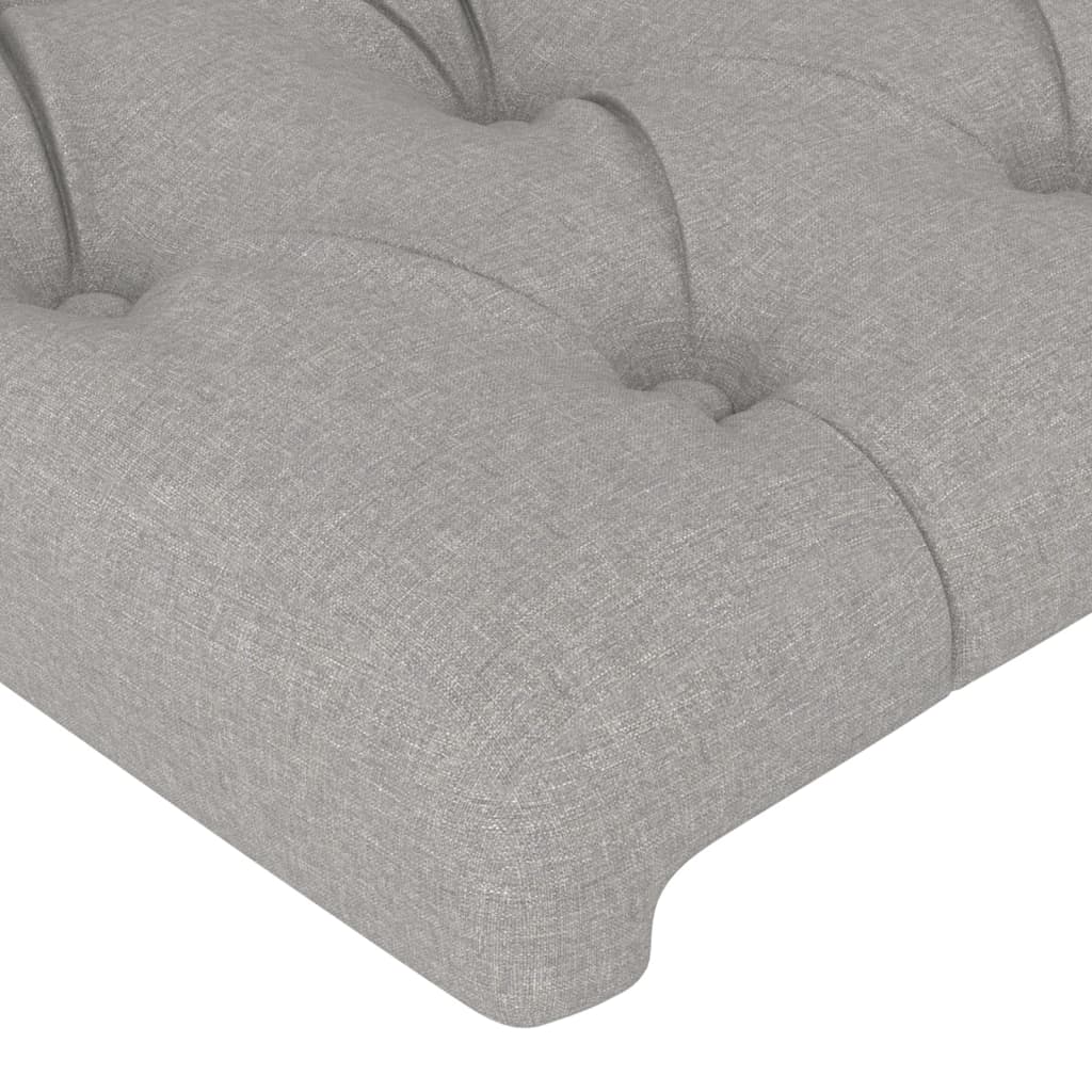 Cabeceira de cama 2 pcs tecido 80x7x78/88 cm cinzento-claro