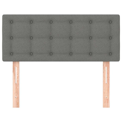 Cabeceira de cama tecido 80x5x78/88 cm cinzento-escuro