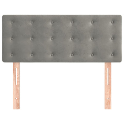 Cabeceira de cama veludo 80x5x78/88 cm cinzento-claro