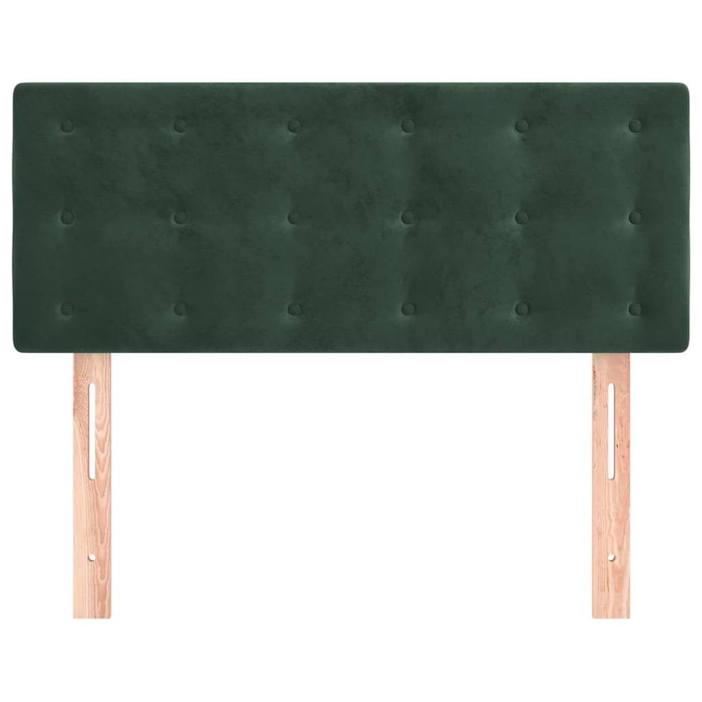 Cabeceira de cama veludo 80x5x78/88 cm verde-escuro