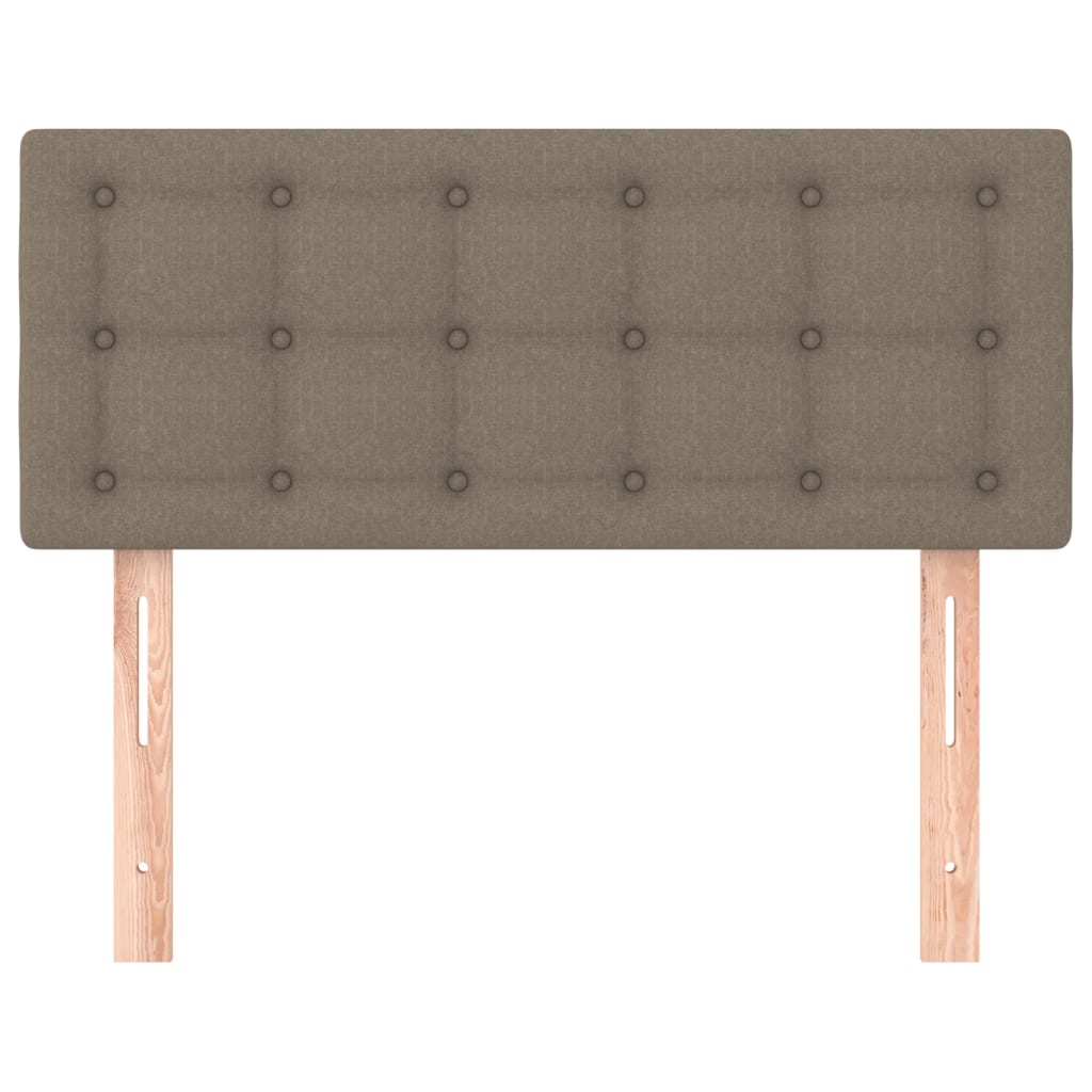 Cabeceira de cama tecido 100x5x78/88 cm cinzento-acastanhado