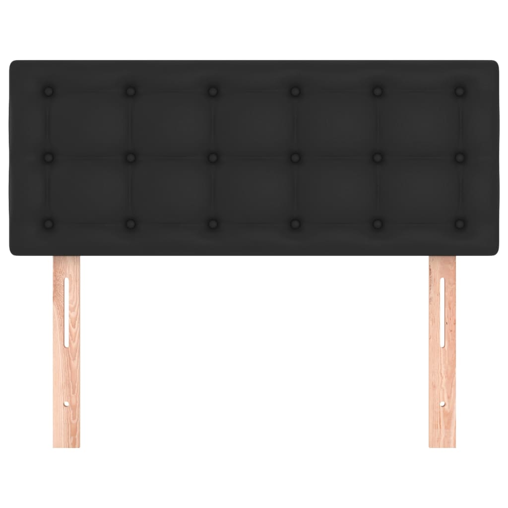 Cabeceira de cama couro artificial 100x5x78/88 cm preto