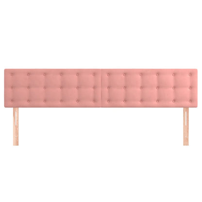 Cabeceira de cama 2 pcs veludo 90x5x78/88 cm rosa