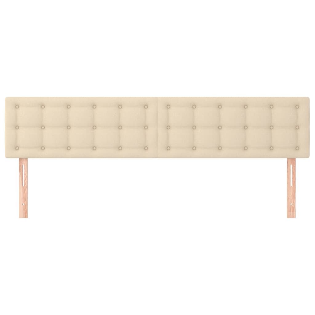 Cabeceira de cama 2 pcs tecido 100x5x78/88 cm creme