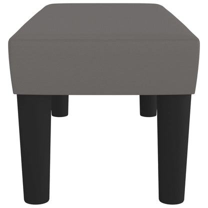 Banco 70x30x30 cm couro artificial cinza