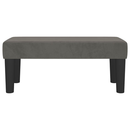Banco 70x30x30 cm veludo cinzento-escuro