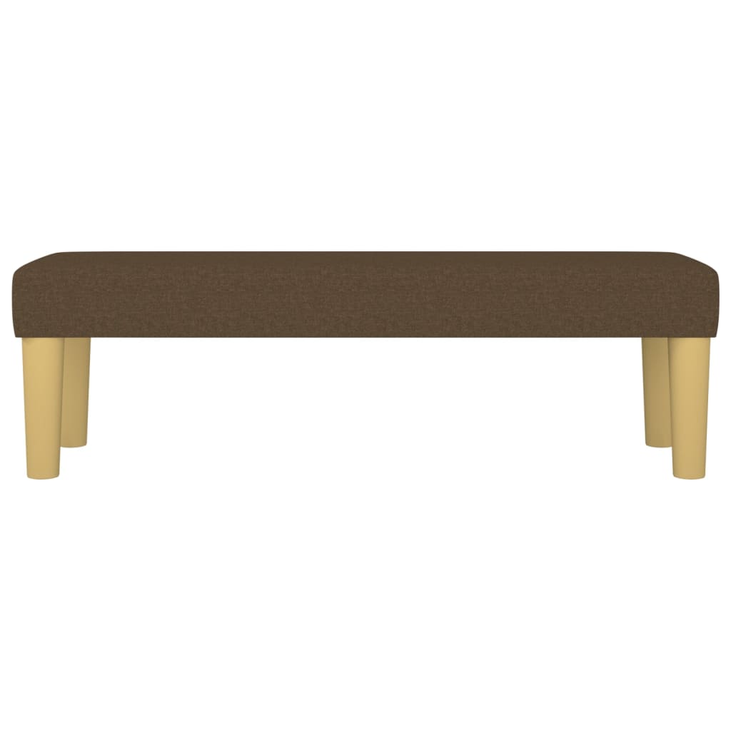 Banco 100x30x30 cm tecido castanho-escuro