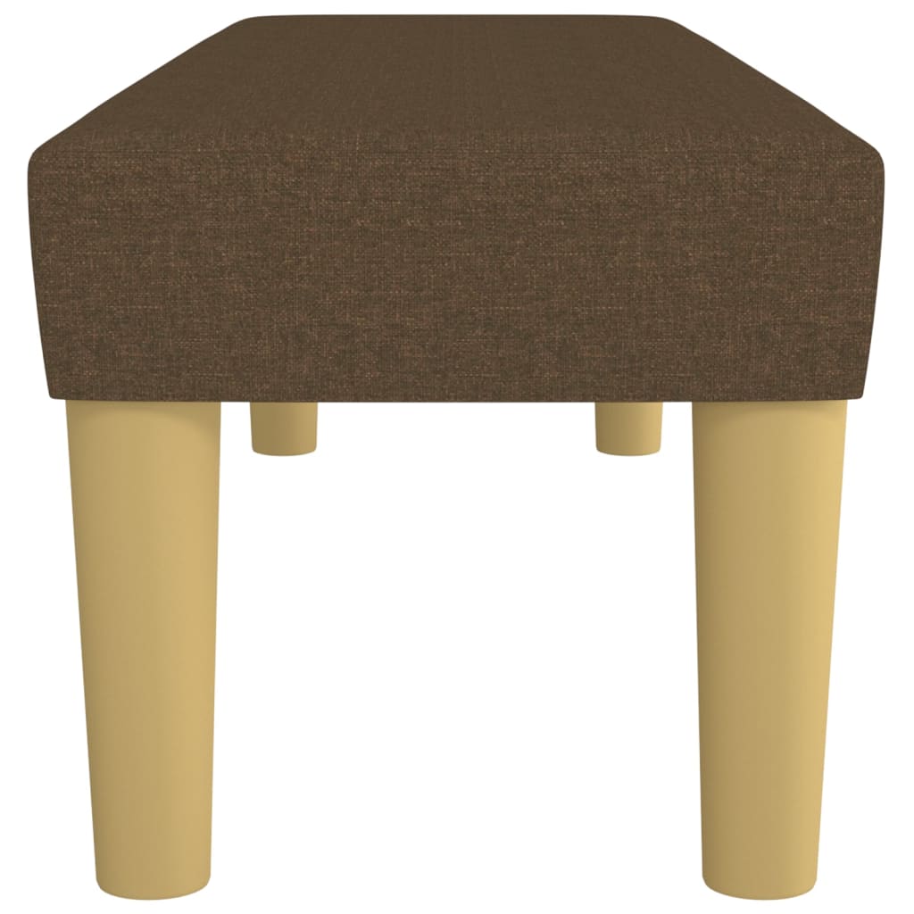 Banco 100x30x30 cm tecido castanho-escuro