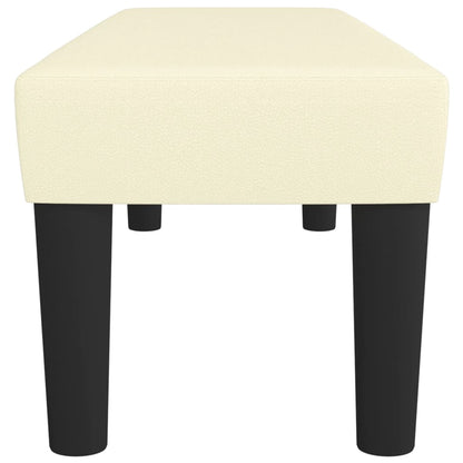 Banco 100x30x30 cm couro artificial cor creme