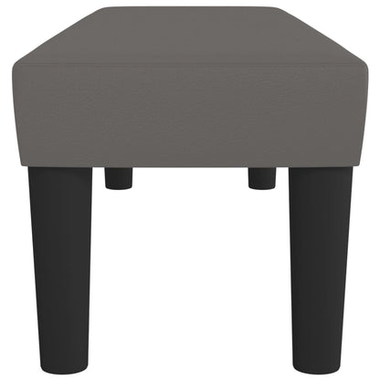 Banco 100x30x30 cm couro artificial cinzento