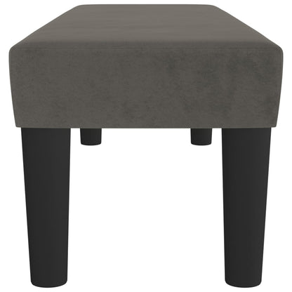 Banco 100x30x30 cm veludo cinzento-escuro