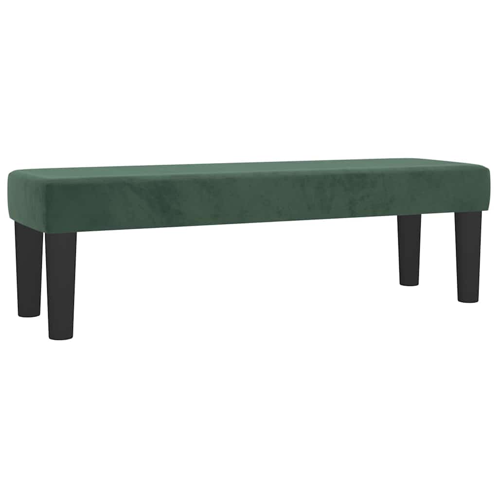 Banco 100x30x30 cm veludo verde-escuro