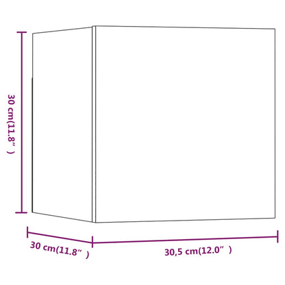 Móveis para TV de parede cinzento sonoma, 8 pcs