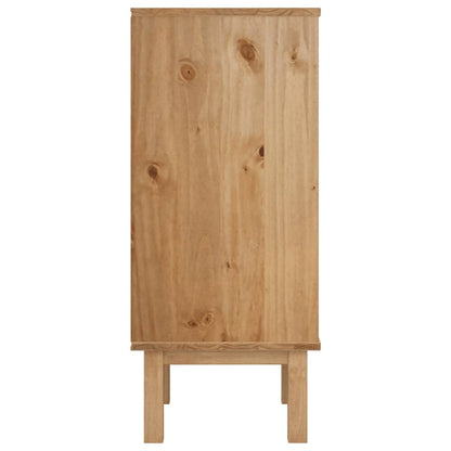 Armário gavetas OTTA 45x39x90 cm pinho maciço castanho/branco