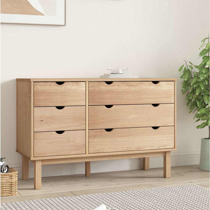 Armário de gavetas OTTA 111x43x73,5 cm pinho maciço