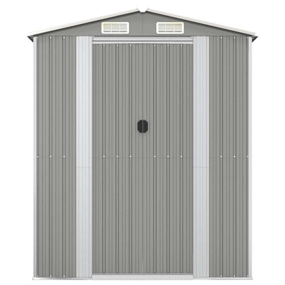 Abrigo de jardim 192x108x223 cm aço galvanizado cinzento-claro