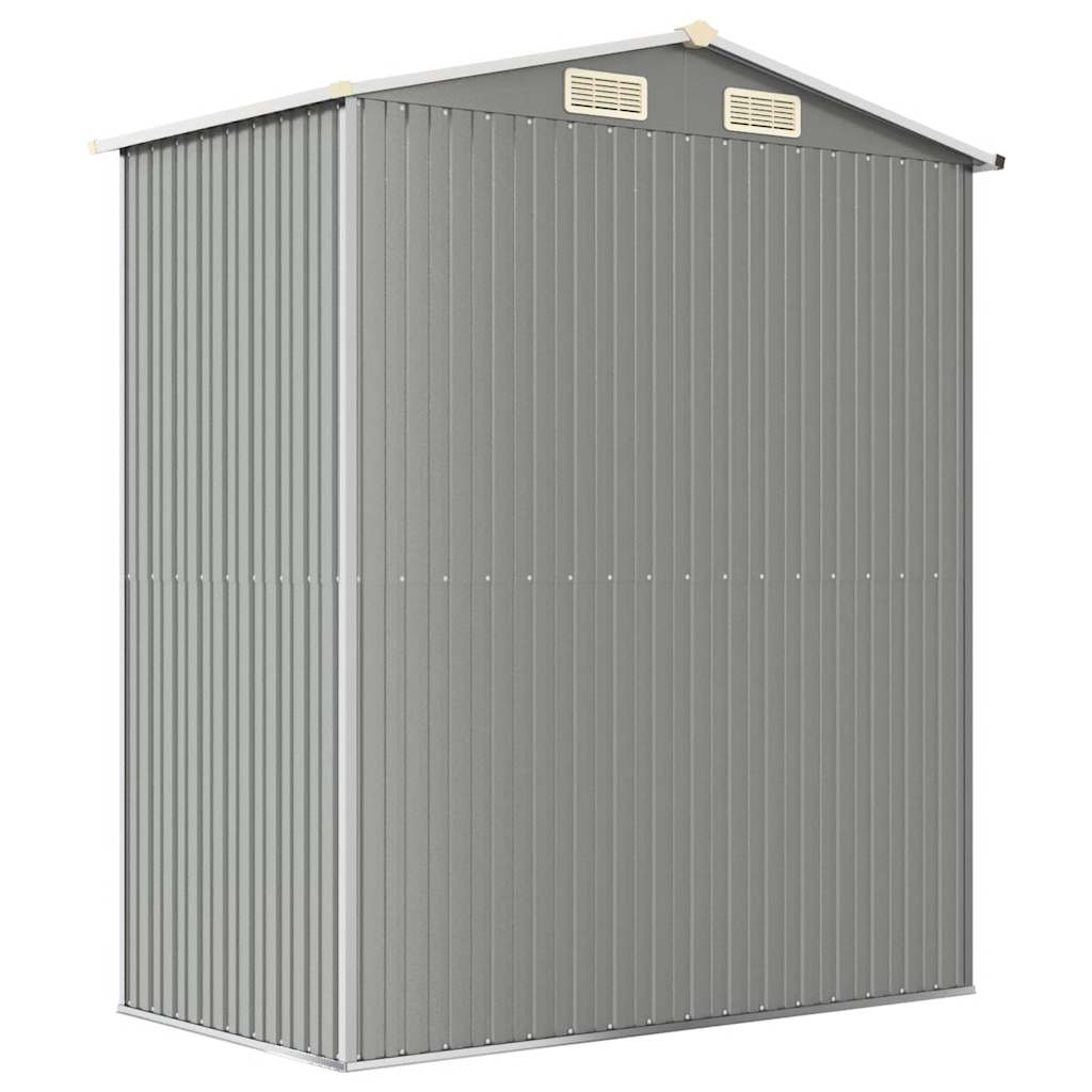 Abrigo de jardim 192x108x223 cm aço galvanizado cinzento-claro