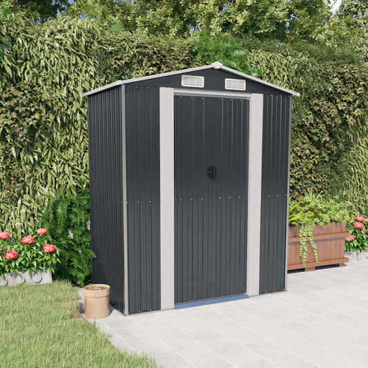 Abrigo de jardim 192x108x223 cm aço galvanizado antracite