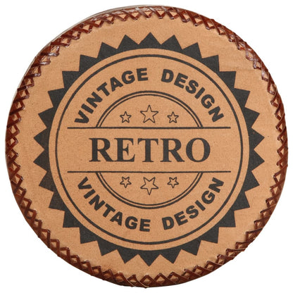 Bancos de bar 2 pcs madeira de acácia maciça e couro genuíno