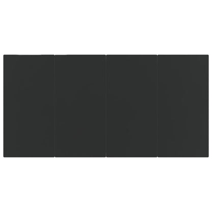 Mesa de jantar para jardim 160x80x74 cm aço/vidro temperado