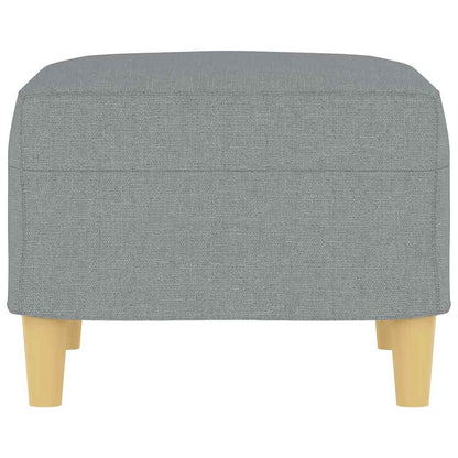 Apoio de pés 60x50x41 cm tecido cinzento-claro