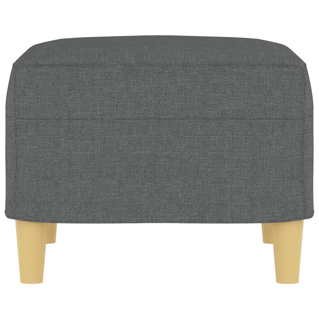 Apoio de pés 60x50x41 cm tecido cinzento-escuro