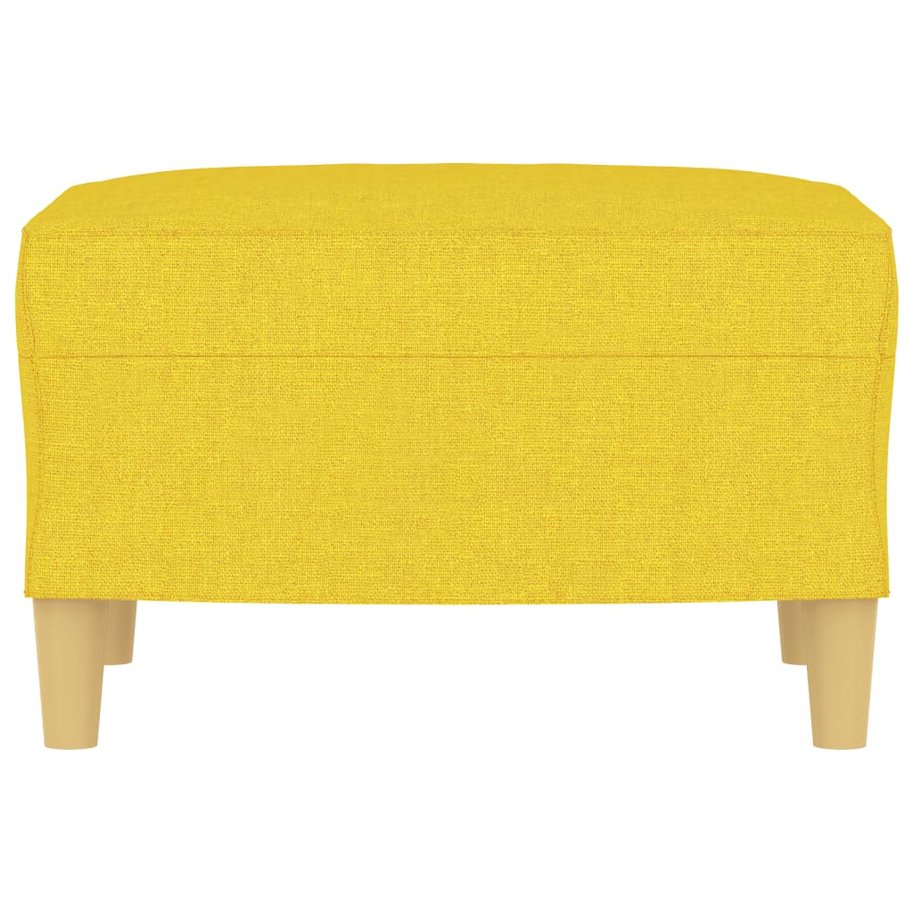 Apoio de pés 60x50x41 cm tecido amarelo-claro