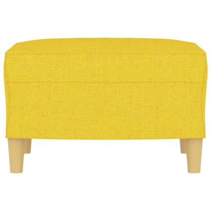 Apoio de pés 60x50x41 cm tecido amarelo-claro