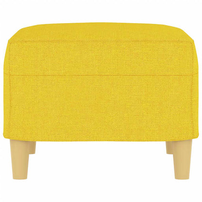 Apoio de pés 60x50x41 cm tecido amarelo-claro