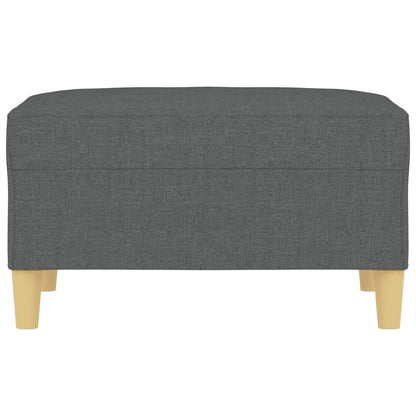 Apoio de pés 70x55x41 cm tecido cinzento-escuro