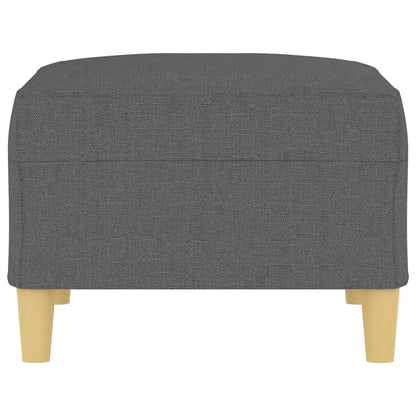 Apoio de pés 70x55x41 cm tecido cinzento-escuro