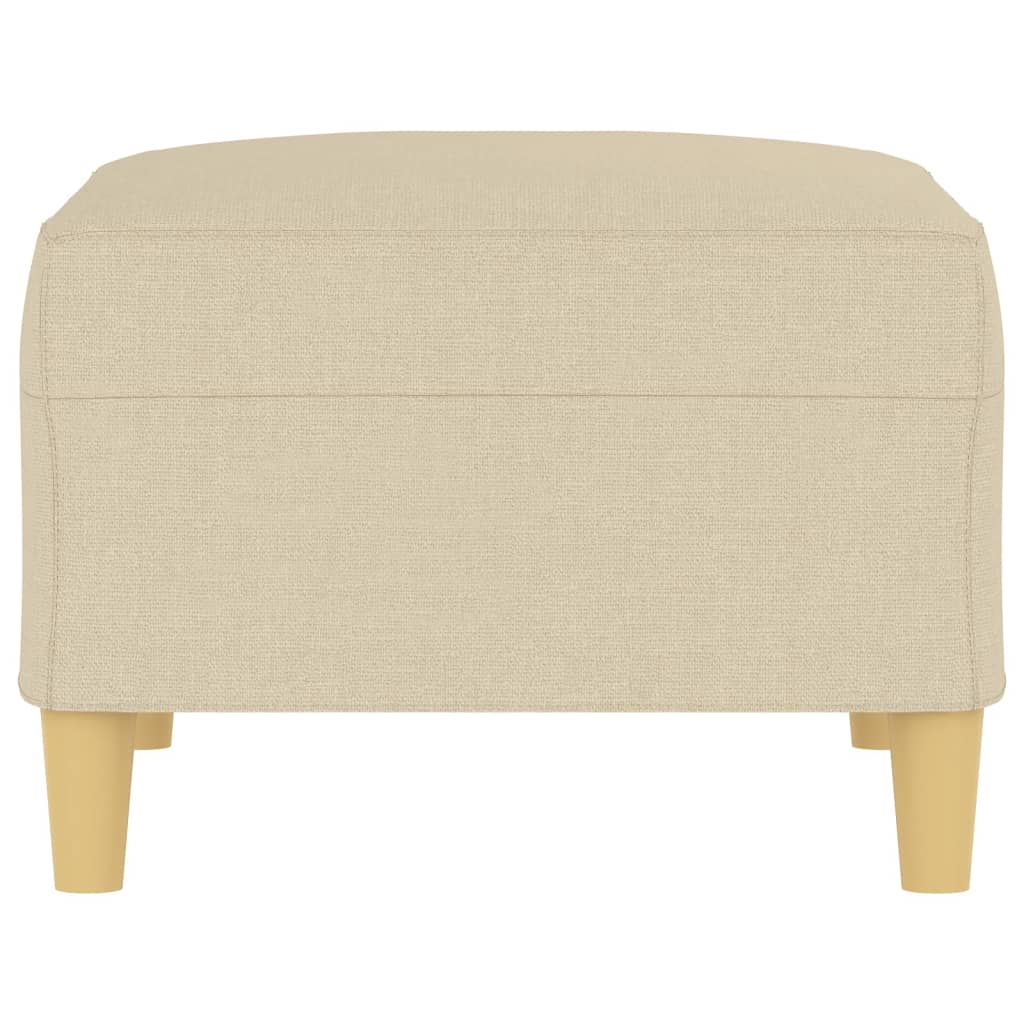 Apoio de pés 70x55x41 cm tecido cor creme
