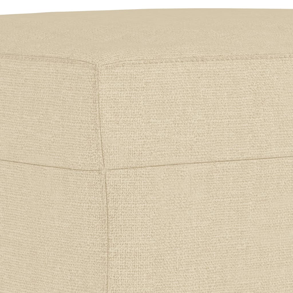 Apoio de pés 70x55x41 cm tecido cor creme