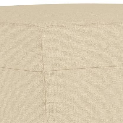 Apoio de pés 70x55x41 cm tecido cor creme