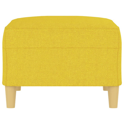 Apoio de pés 70x55x41 cm tecido amarelo-claro
