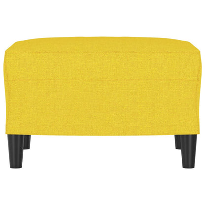 Apoio de pés 60x50x41 cm tecido amarelo-claro