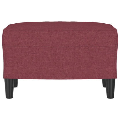 Apoio de pés 60x50x41 cm tecido vermelho tinto